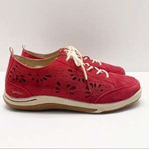 JAMBU WN’S 8 Lace Sneaker Red Eco Designs